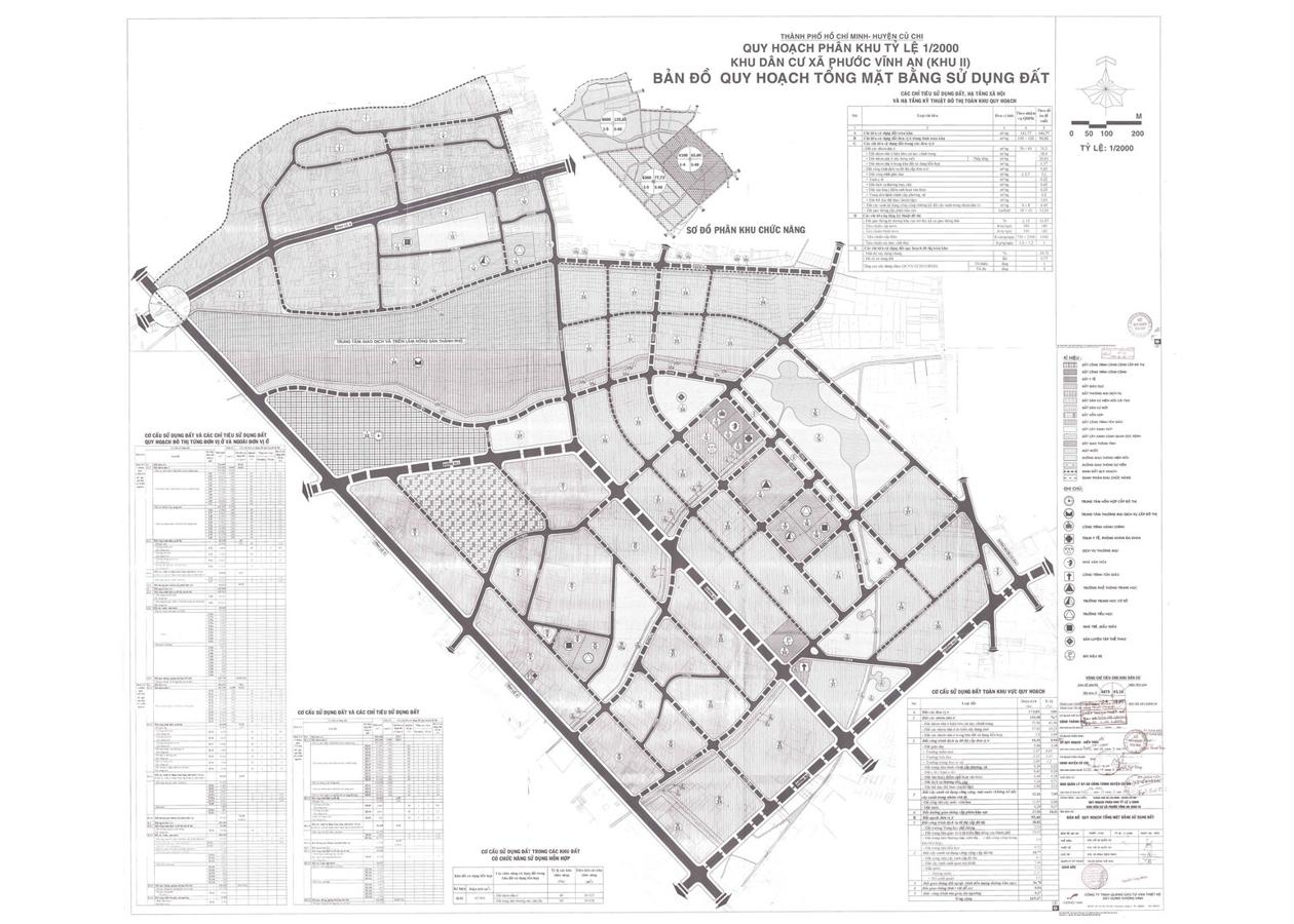 Bản đồ quy hoạch 1/2000 Khu dân cư xã Phước Vĩnh An - khu 2, Huyện Củ Chi