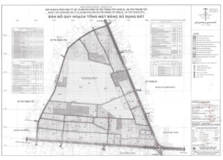 Bản đồ quy hoạch 1/2000 Khu dân cư xã Tân Thạnh Tây – khu 2, Huyện Củ Chi