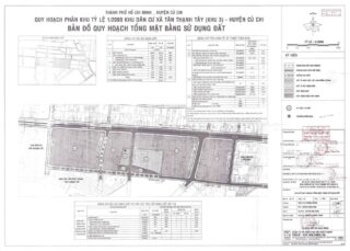 Bản đồ quy hoạch 1/2000 Khu dân cư xã Tân Thạnh Tây (khu 3), Huyện Củ Chi