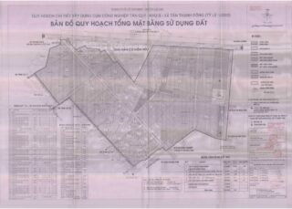Bản đồ quy hoạch 1/2000 QHCT cụm công nghiệp Tân Quy – Khu B, Huyện Củ Chi