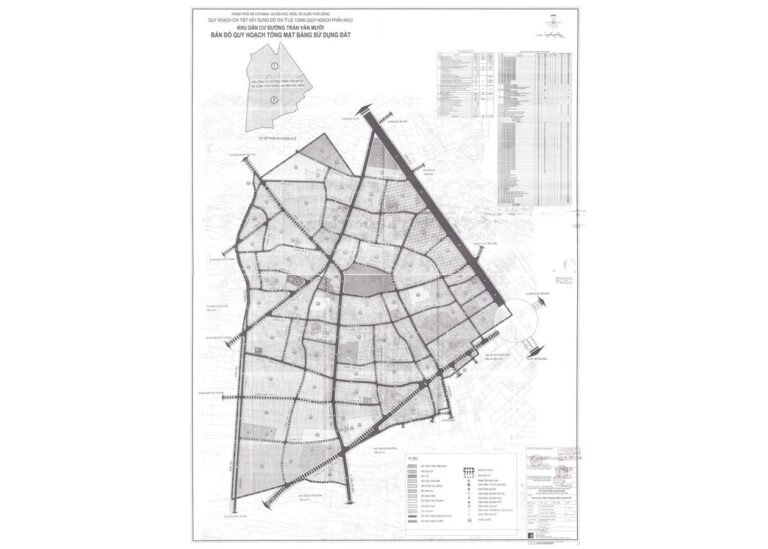 Bản đồ quy hoạch 1/2000 Khu dân cư đường Trần Văn Mười