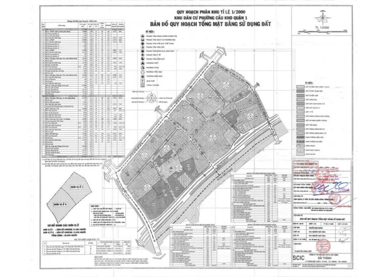 Bản đồ quy hoạch 1/2000 phường Cầu Kho