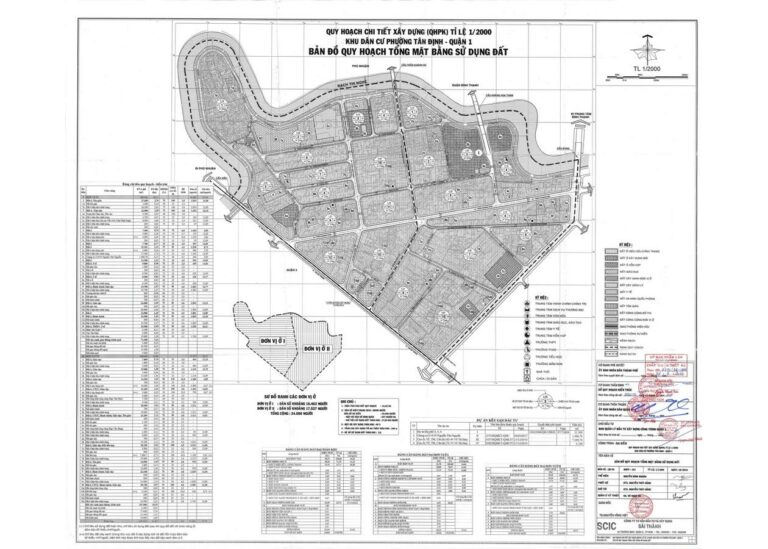 Bản đồ quy hoạch 1/2000 phường Tân Định