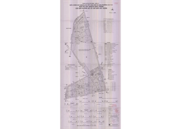 Bản đồ quy hoạch 1/2000 Khu dân cư liên phường 4