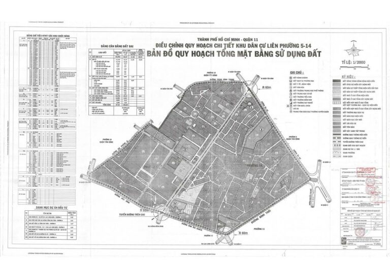 Bản đồ quy hoạch 1/2000 Khu dân cư liên phường 5