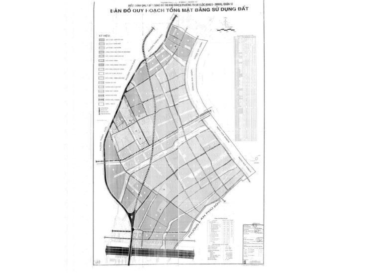 Bản đồ quy hoạch 1/2000 Khu dân cư phường Thạnh Lộc - Khu 2 (399 ha)