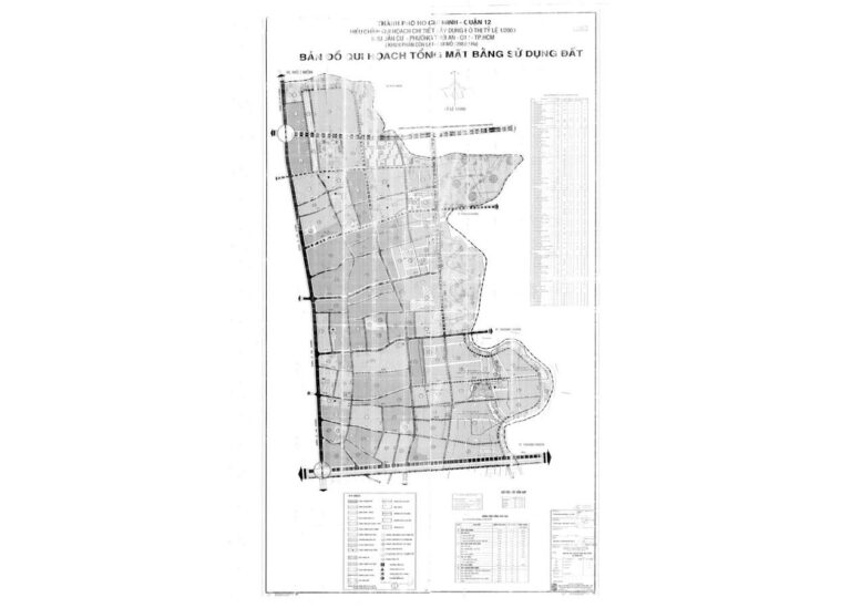 Bản đồ quy hoạch 1/2000 Khu dân cư phường Thới An - Khu 2