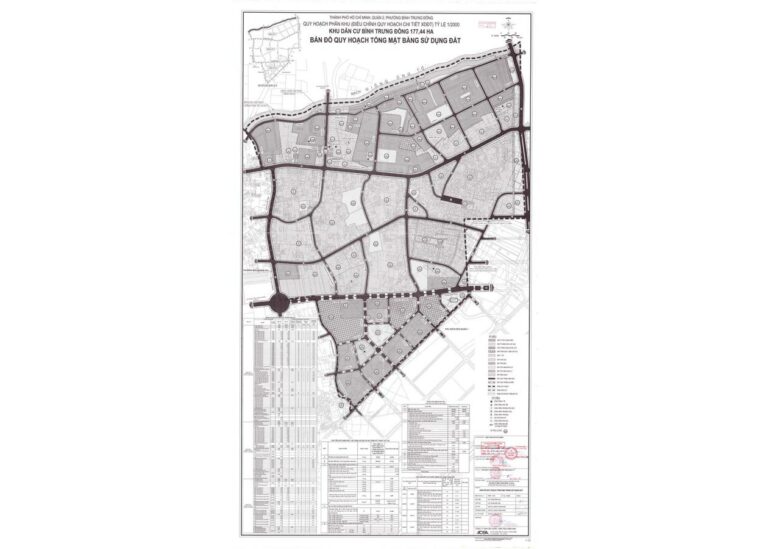 Bản đồ quy hoạch 1/2000 Khu dân cư Bình Trưng Đông 177