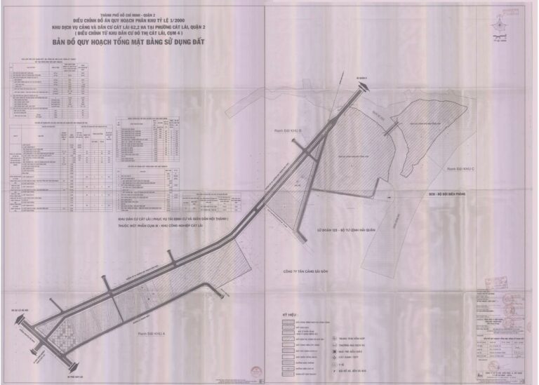 Bản đồ quy hoạch 1/2000 Khu dịch vụ cảng và dân cư Cát Lái 62