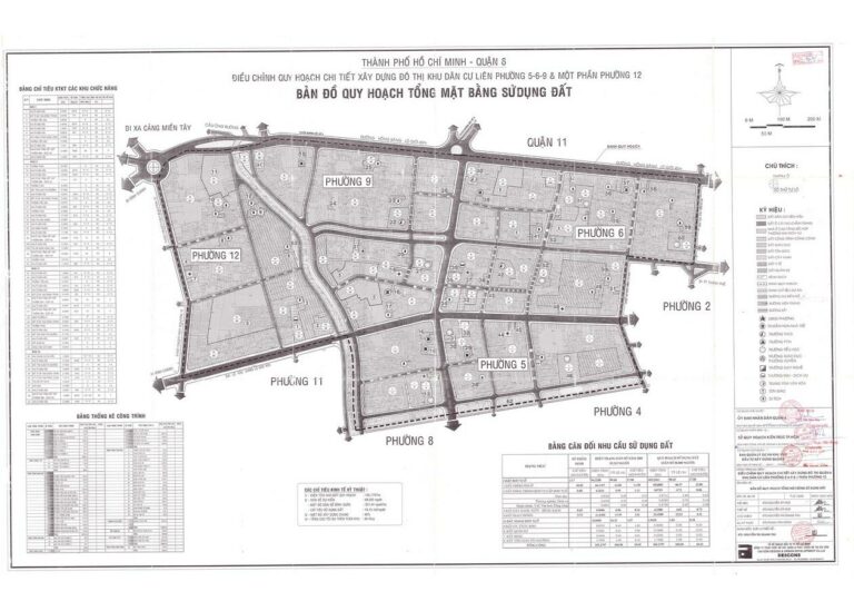 Bản đồ quy hoạch 1/2000 Khu dân cư liên phường 5