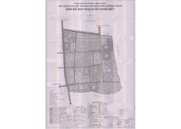 Bản đồ quy hoạch 1/2000 Khu dân cư phía Đông phường Phú Mỹ