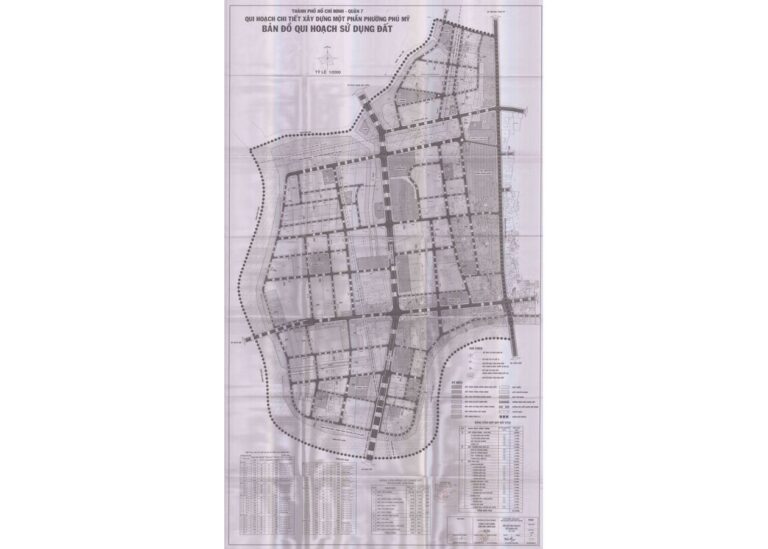 Bản đồ quy hoạch 1/2000 Khu dân cư phía Tây phường Phú Mỹ