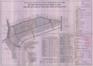 Bản đồ quy hoạch 1/2000 Khu dân cư phường 11, Quận 8