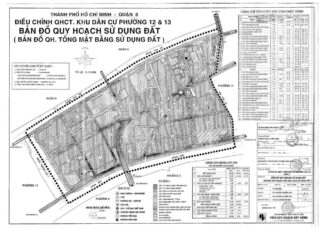 Bản đồ quy hoạch 1/2000 khu dân cư phường 12, 13, Quận 8