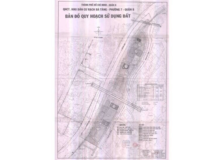 Bản đồ quy hoạch 1/2000 QHCT khu dân cư Bà Tàng phường 7