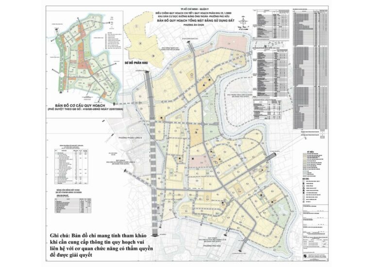 Bản đồ quy hoạch 1/2000 Khu dân cư dọc đường Bưng Ông Thoàn