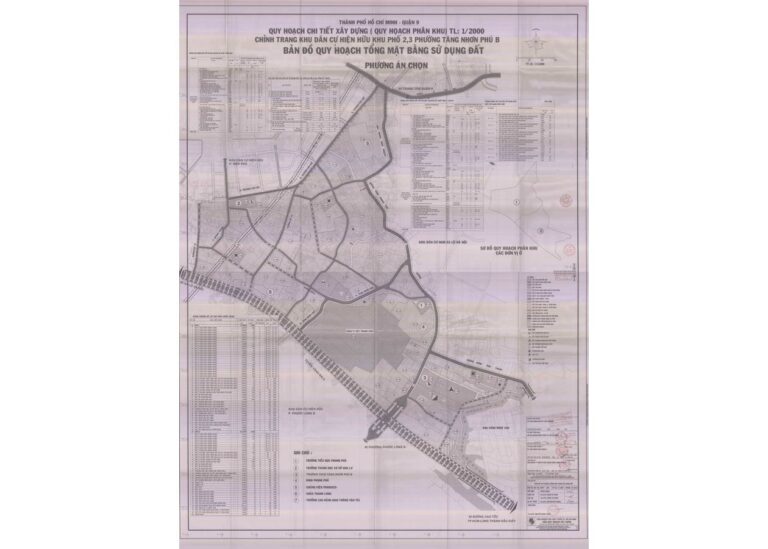 Bản đồ quy hoạch 1/2000 Khu dân cư hiện hữu khu phố 2