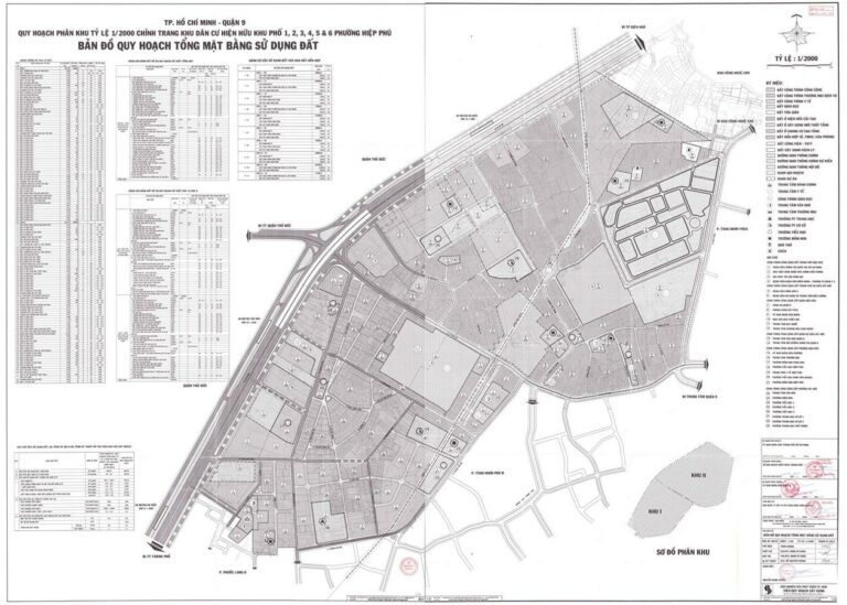 Bản đồ quy hoạch 1/2000 Khu dân cư khu phố 1