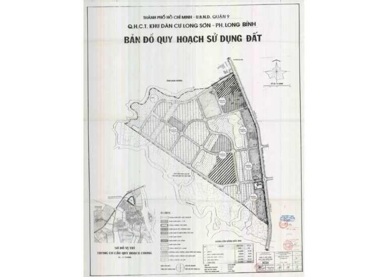 Bản đồ quy hoạch 1/2000 Khu dân cư Long Sơn