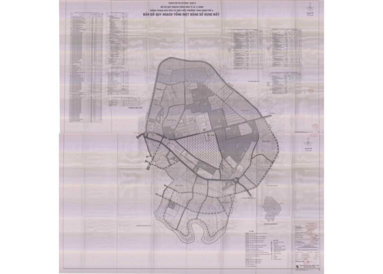 Bản đồ quy hoạch 1/2000 Khu dân cư phường Tăng Nhơn Phú A