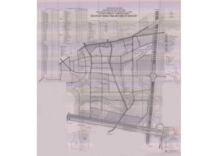Bản đồ quy hoạch 1/2000 Khu dân cư Trường Lưu