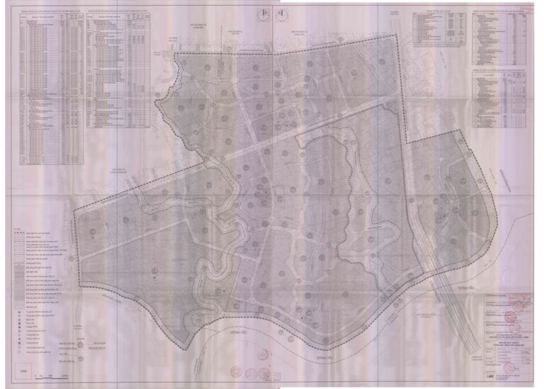 Bản đồ quy hoạch 1/2000 Khu dân cư và công viên Phước Thiện