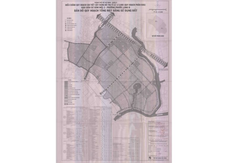 Bản đồ quy hoạch 1/2000 Khu dân cư xóm mới 2 - Phường Phước Long B