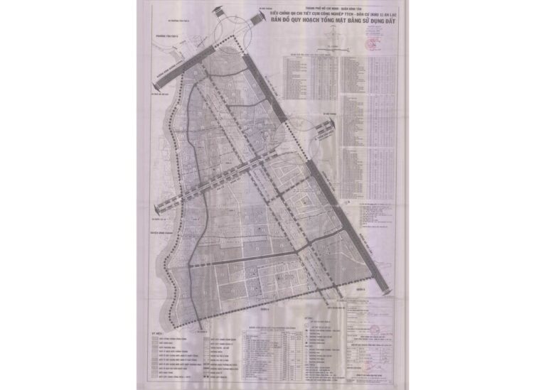 Bản đồ quy hoạch 1/2000 Cụm công nghiệp TTCN - Dân cư (Khu 1) An Lạc