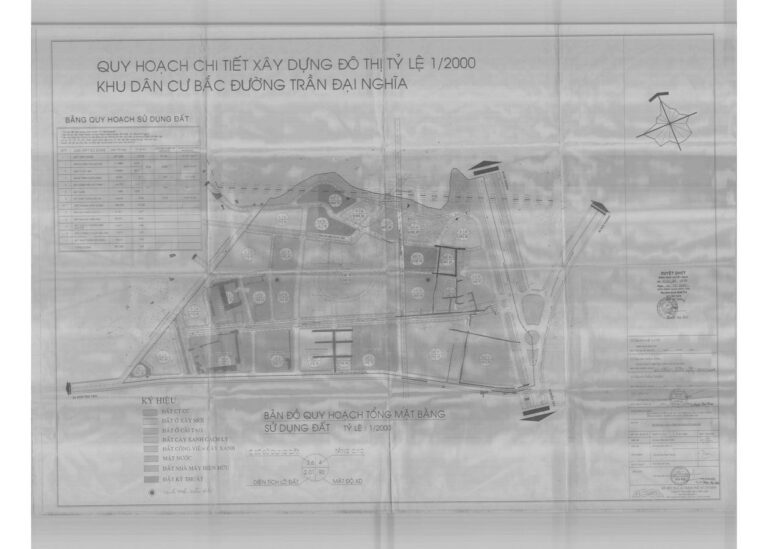 Bản đồ quy hoạch 1/2000 Khu dân cư phía Bắc đường Trần Đại Nghĩa
