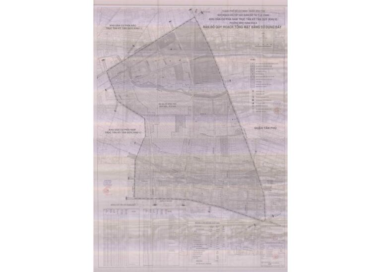 Bản đồ quy hoạch 1/2000 Khu dân cư phía Nam trục Tân Kỳ Tân Quý (Khu 2)