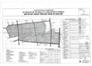 Bản đồ quy hoạch 1/2000 Khu dân cư phường 24, Quận Bình Thạnh