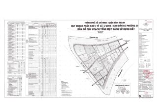 Bản đồ quy hoạch 1/2000 Khu dân cư phường 27, Quận Bình Thạnh