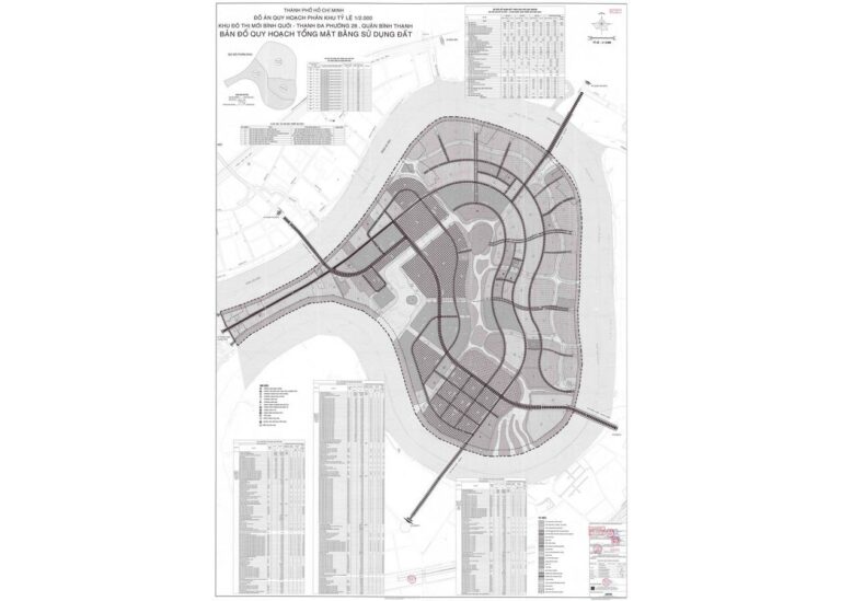 Bản đồ quy hoạch 1/2000 Khu đô thị mới Bình Quới - Thanh Đa