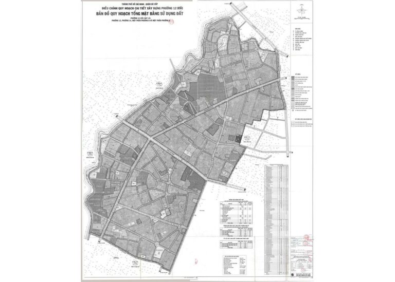 Bản đồ quy hoạch 1/2000 Khu dân cư một phần phường 8