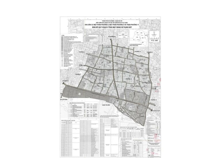 Bản đồ quy hoạch 1/2000 Khu dân cư một phần phường 8