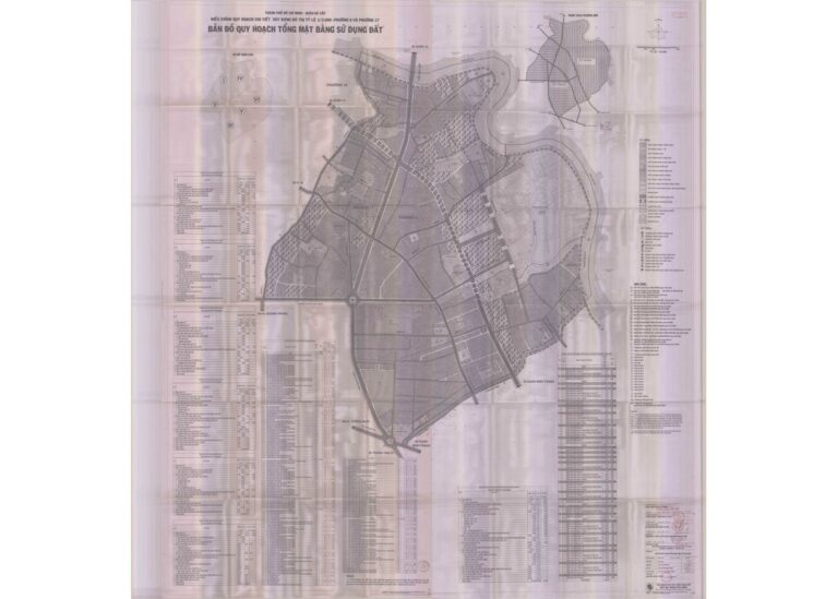 Bản đồ quy hoạch 1/2000 quy hoạch chi tiết xây dựng đô thị phường 6 và phường 17