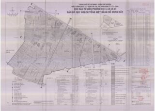 Bản đồ quy hoạch 1/2000 Khu dân cư liên phường 10-11-12-13-14, Quận Phú Nhuân