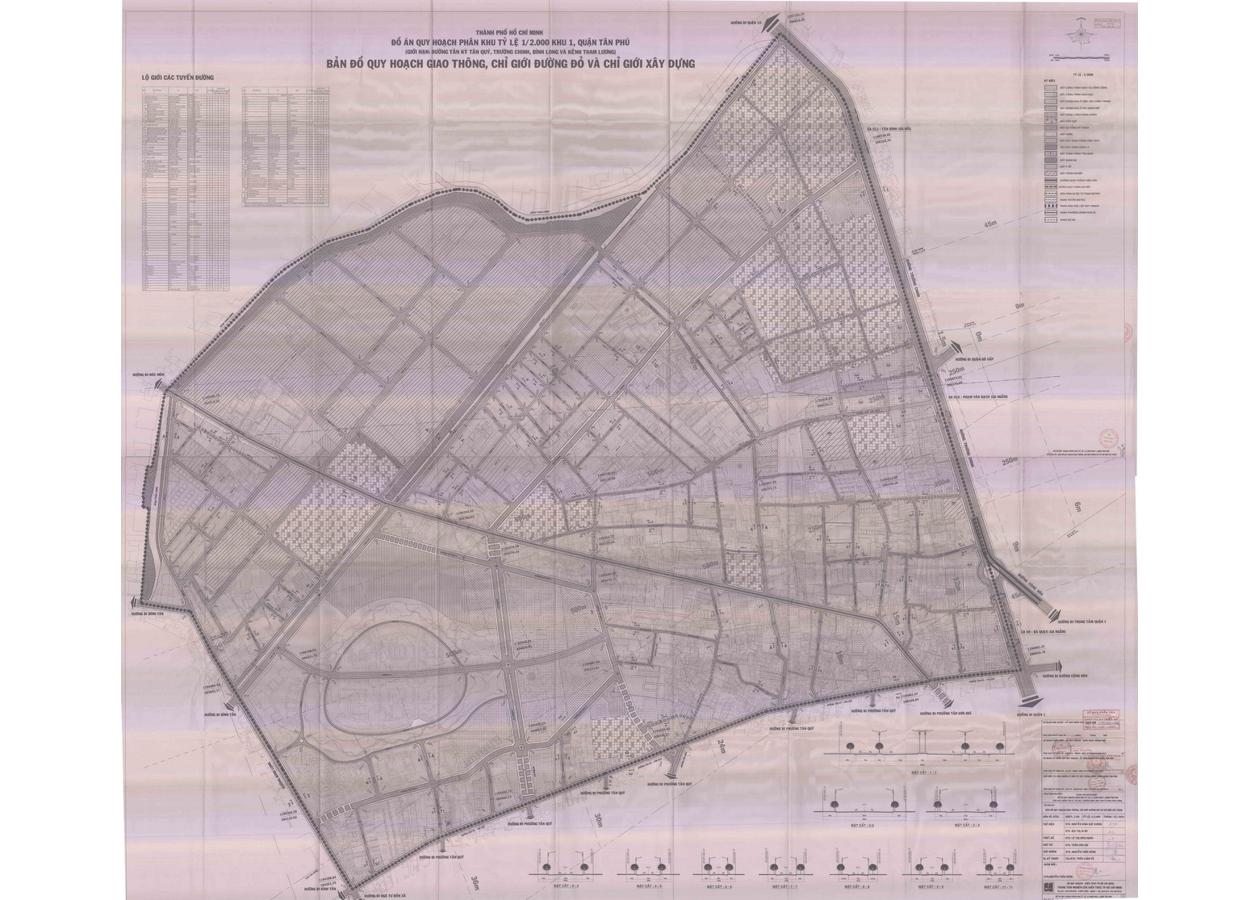 Bản đồ quy hoạch 1/2000 Khu 1 quận Tân Phú, Quận Tân Phú