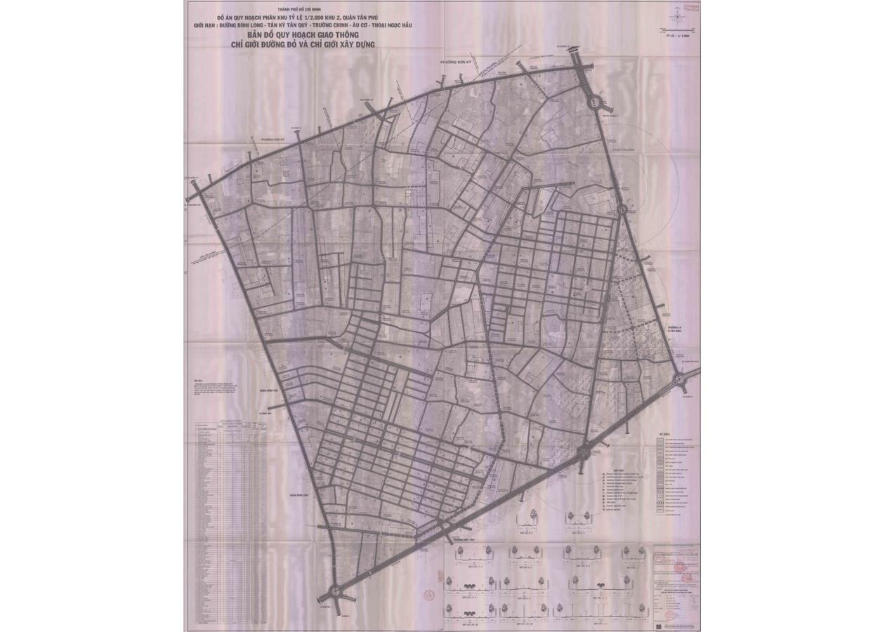 Bản đồ quy hoạch 1/2000 Khu 2 quận Tân Phú, Quận Tân Phú