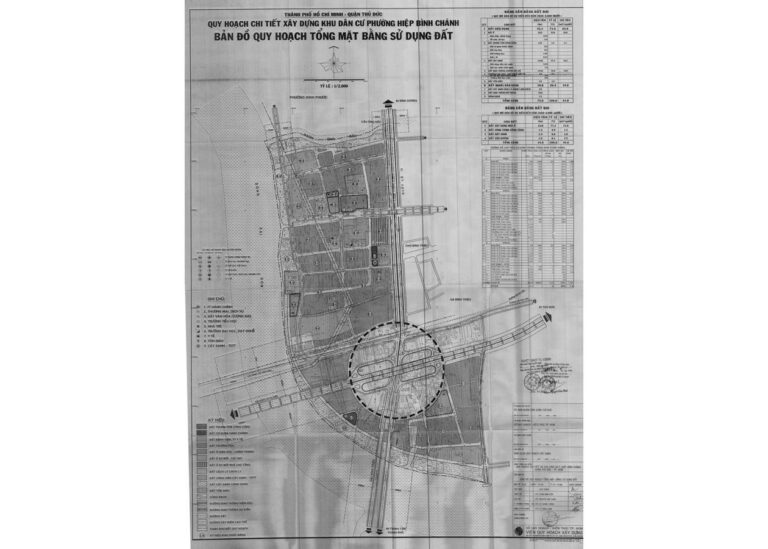 Bản đồ quy hoạch 1/2000 Khu dân cư Fatima phường Hiệp Bình Chánh