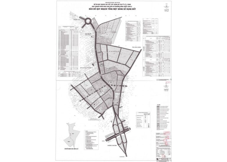 Bản đồ quy hoạch 1/2000 Khu dân cư phường Bình Chiểu (khu 1)