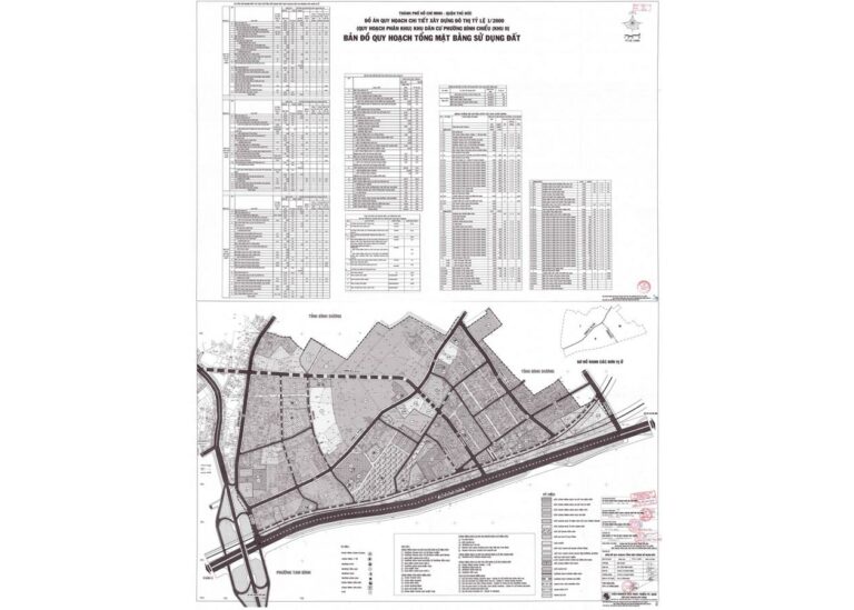 Bản đồ quy hoạch 1/2000 Khu dân cư phường Bình Chiểu (khu 2)