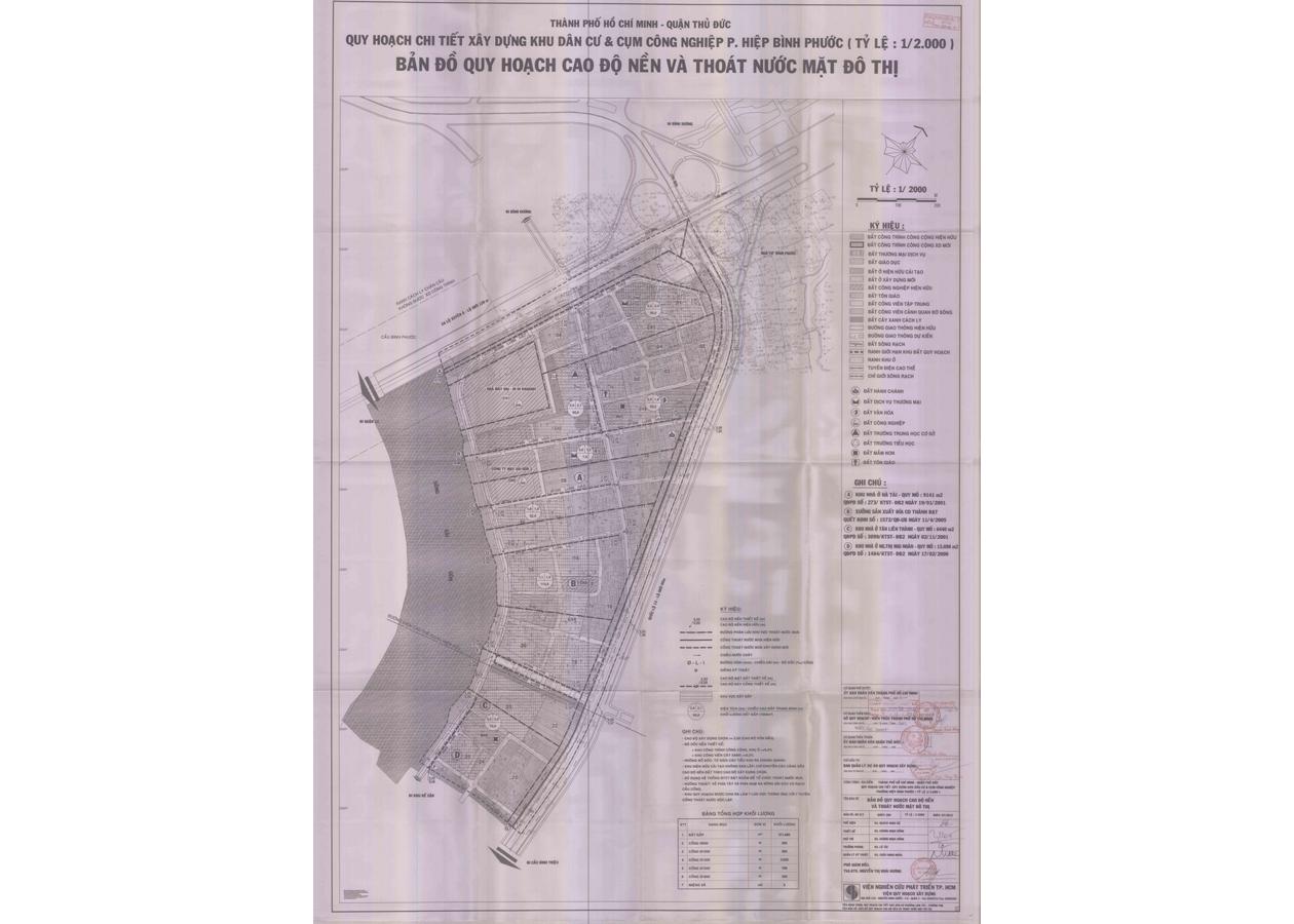 Bản đồ quy hoạch Khu dân cư và công nghiệp Hiệp Bình đã được cập nhật vào năm