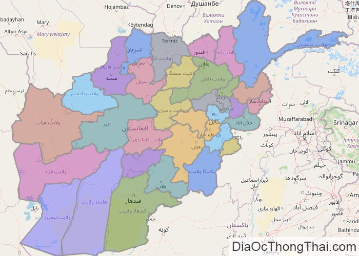 Bản đồ Afghanistan