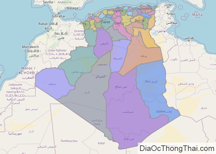Bản đồ Algeria