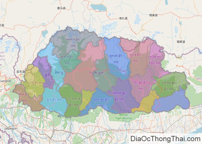 Bản đồ Bhutan