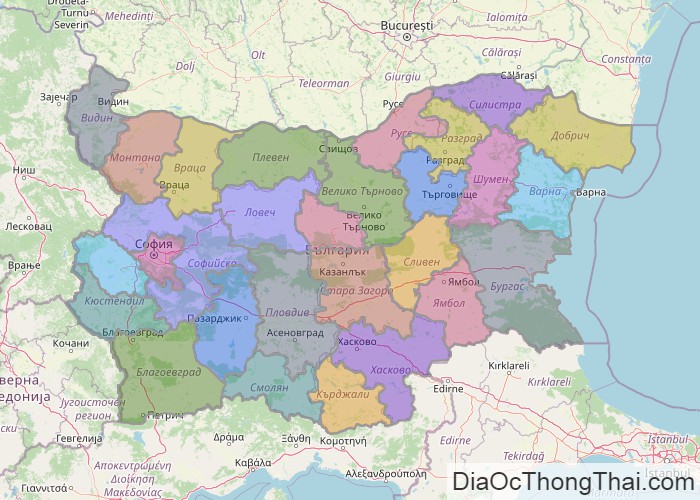 Bản đồ Bulgaria