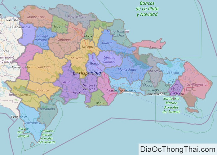 Bản đồ Cộng hòa Dominican