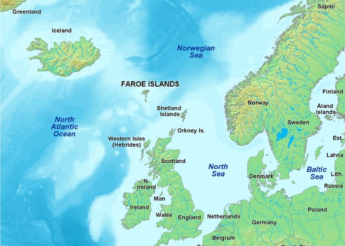 Bản đồ Quần đảo Faroe