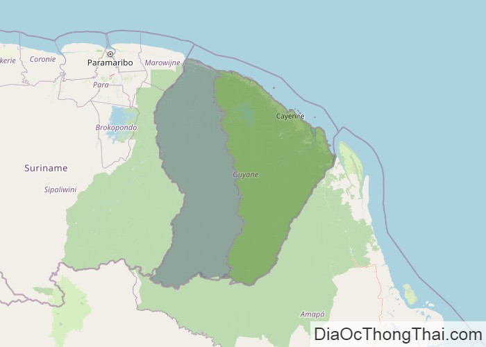 Bản đồ Guyane thuộc Pháp